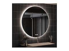 ROOMTEC 40" LED Round Mirror, Wall-Mounted,