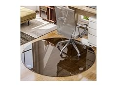 46" x 46" Round Tempered Glass Chair Mat