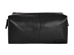 Charles Travel/Toilet Kit with Waterproof Interior Black