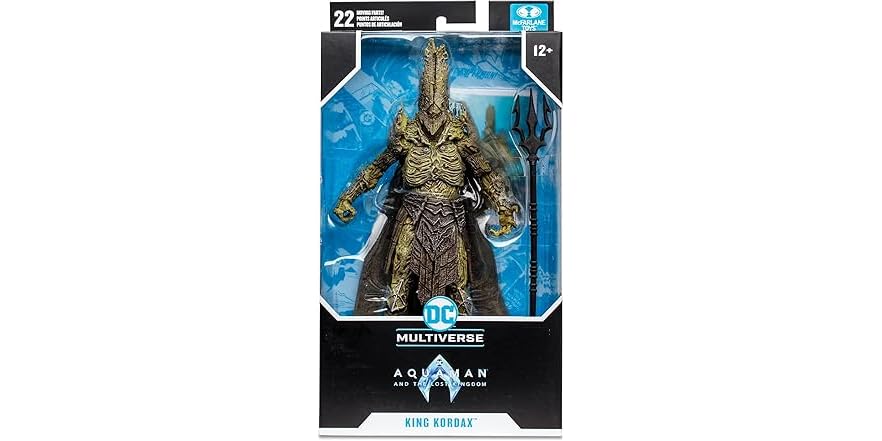 McFarlane Bonecos DC Multiverse King Kordax de 18 cm – Conquistador Brute Incrivelmente Detalhado com Ultra Articulação, Tridente e Cartão de Arte Colecionável
