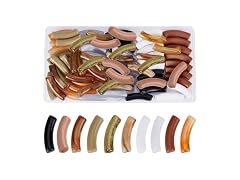 PH PandaHall 154pcs Curved Tube Beads, 11 Color