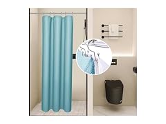 LaCyan Waterproof Waffle Shower Curtain