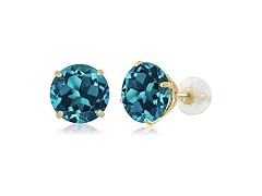 Gem Stone King 3-5 Cttw 14K Yellow Gold Earrings