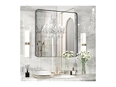 Fun Memories 30x30 Black Bathroom Mirror