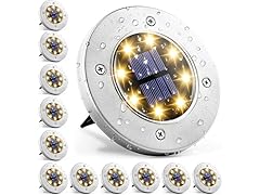 (12 Pack) GIGALUMI Solar Ground Lights