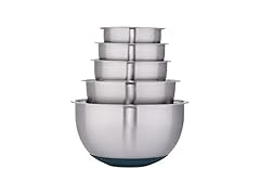 Chicago Metallic Stainless Steel Mixing Bowls with Grater Lids