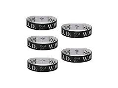 Flvkev WWJD Bracelets Set Black 5pcs