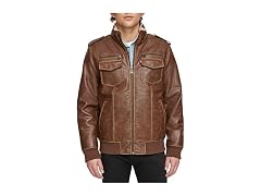 Levi's Men's (2XL) Men's Faux Leather Aviator Bomb