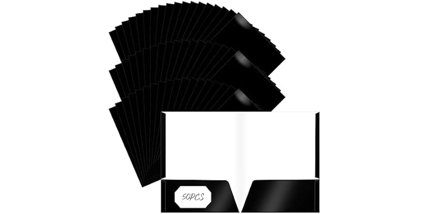 50 Pcs 2 Pocket Glossy Paper Folders