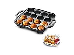 Commercial CHEF Cast Iron Cookware Aebleskiver Pan