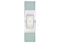 Tory Burch Women's T Light Blue/Faux Croc Watch