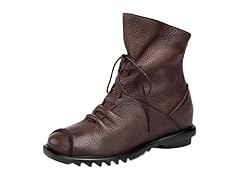 Women's Leather Casual Soft Flat Boots