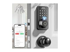 Ulecoce Keyless Entry Door Lock Black