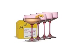 JoyJolt Sidney Cocktail Coupe Glasses Set of 4