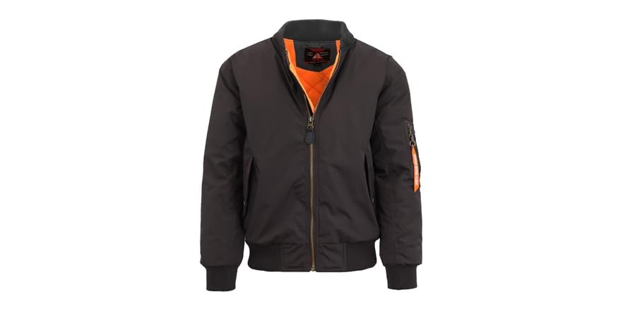 12 Pack Men's Heavyweight Bomber Flight Jacket - Charcoal