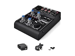 Pyle 5-Channel Rechargeable Mini Portable Audio Mixer