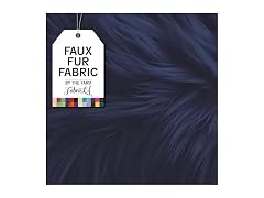 FabricLA Faux Fur Fabric by The Yard, Navy
