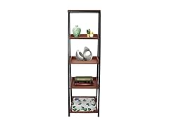 Sunnydaze 4-Tier Leaning Ladder Bookcase
