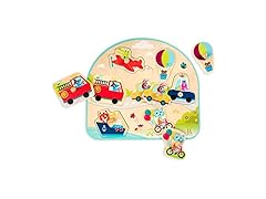 B. toys Vehicles Wooden Peg Puzzle Cars, Trucks & More