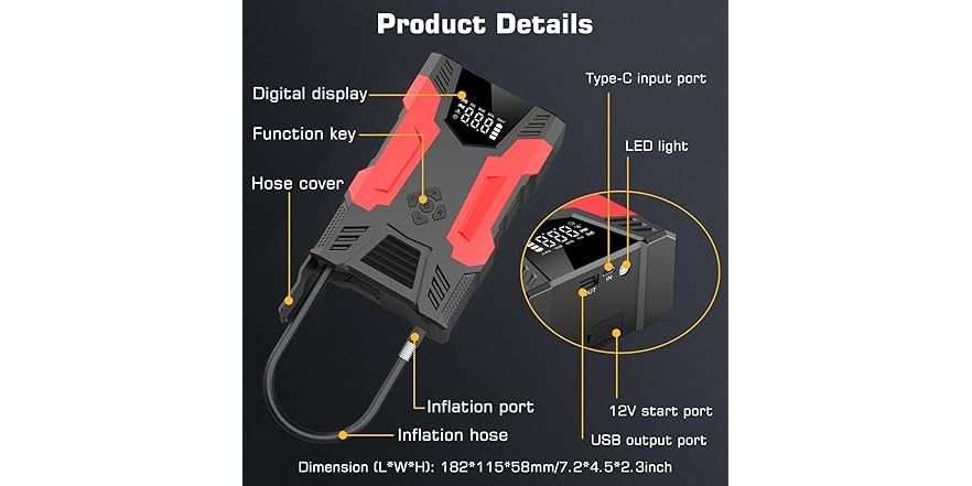 Alpha Digital A23 12V Starter w/Air Compressor