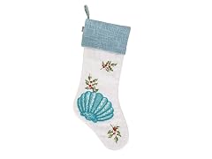National Tree Company 20"L x 11"W Shell Embroidered Stocking