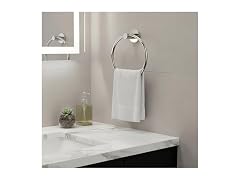 HIGHCRAFT Bathroom Towel Ring Polished Chrome Wall Mounted