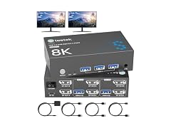 Hearvo KVM Switch 2 Monitors 2 Computers