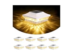 Brightever Solar Post Cap Lights 8 Pack White