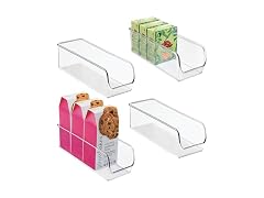 iDesign Narrow Pantry Bin, Set of 4, Clear