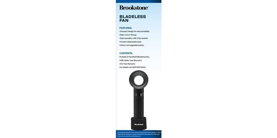 Brookstone Handheld Mist Spray Fan