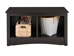 Black Twin Cubbie Bench