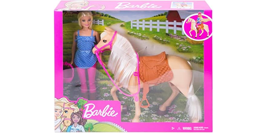 Barbie Horse Riding Play Set w/ Horse