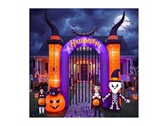 12.5FT Halloween Inflatable Arch Skull