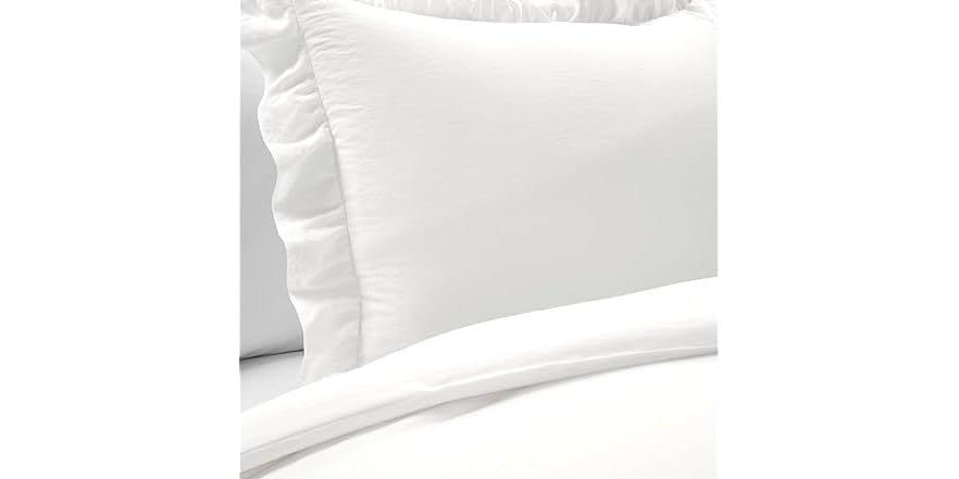 Lush Decor Set di pezzi con federe per cuscino, in poliestere, colore: bianco