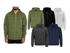 (2PK) Men's Zip Hoodies W/ Chest Pockets