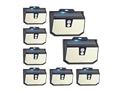 Brightever 8 Packs Solar Motion Sensor Lights Outdoor