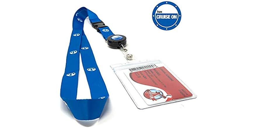 Wisdopro Cruise Lanyard With ID Card Holder, 2 Pack Neck Lanyard With Retractable Reel & Double