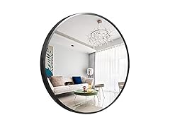 NeuType Round Mirror (Black, 32" x 32")