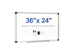 Scribanx Magnetic Dry Erase Board 36 x 24 for Wall