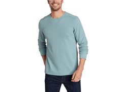 Eddie Bauer Mens (2XB) Favorite Thermal Crew Sea Blue