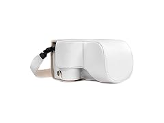 MegaGear Ever Ready Leather Camera Case and Strap (Fits Up to 16-70mm Lens) (White)