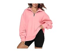 FKEEP Women (M) Oversized Sweatshirt Half Fleece