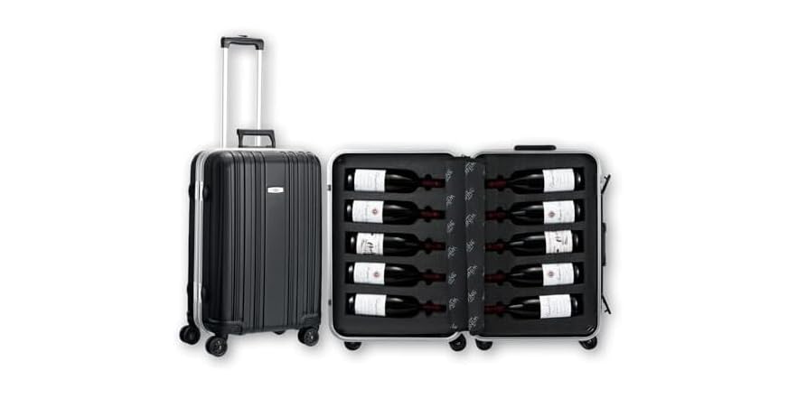 Wine Bottle Suitcase Aluminum (10 Bottles)