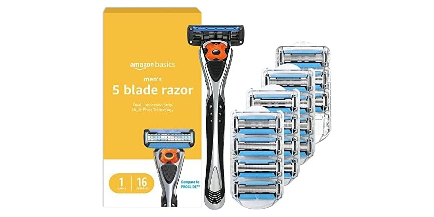 Solimo 5 Blade Razor Amazon Basics Amazon Brand - Solimo 5-Blade MotionSphe