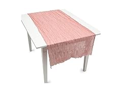 Fun Express 70" x 30" Blush Gauze Table Runner