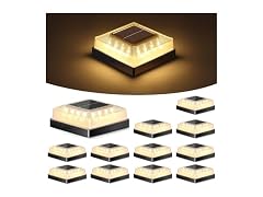 Brightever 12-Pack Solar Black Post Cap Lights