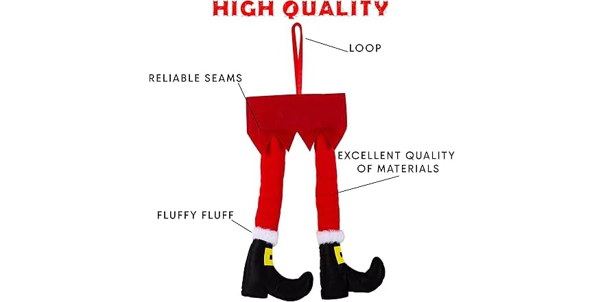 Zone Tech Santa Legs Christmas Auto Decoration