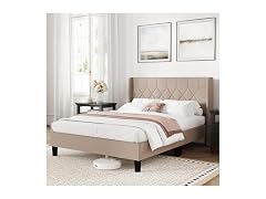 Novilla Full Size Bed Frame Beige