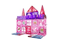 KukuFun 54 Piece Set Princess Castle Magnetic Tiles Set