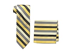 Stacy Adams OS Gold Striped Tie Set